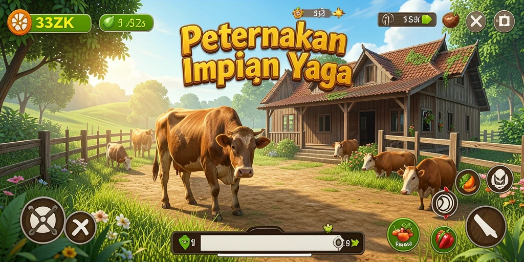 Tampilan gameplay yang seru saat bertani di 33ZK.