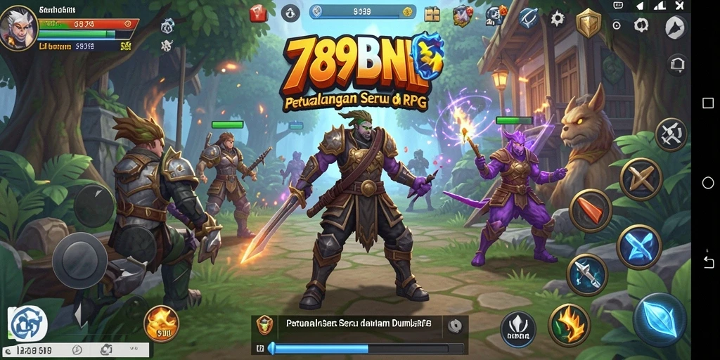Screenshot gameplay utama 789BNI yang menunjukkan aksi seru RPG.