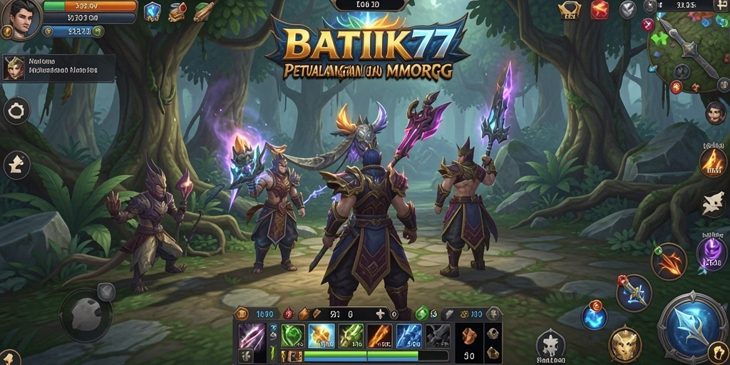 Tampilan gameplay menarik dari BATIK77 yang menggambarkan petualangan MMORPG.