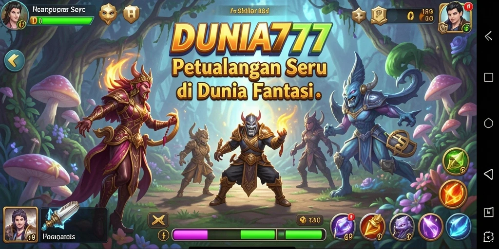 Tampilan menarik dari gameplay ARPG DUNIA777 dengan grafis menawan.