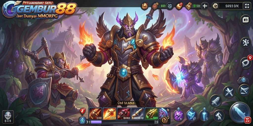 Tampilan gameplay GEMBUR88 yang dinamis dan penuh aksi.