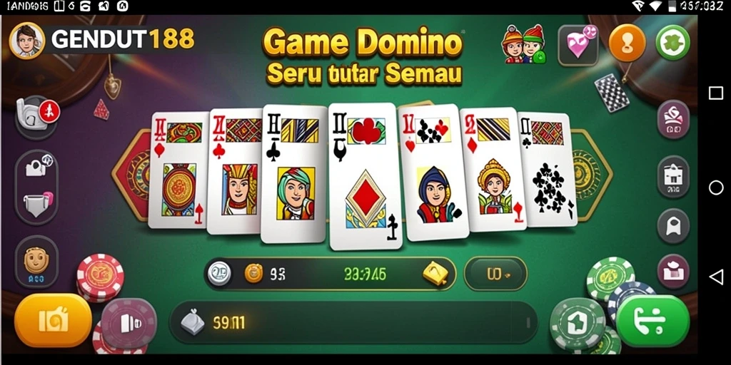 Tampilan menarik dari gameplay Domino di GENDUT188.
