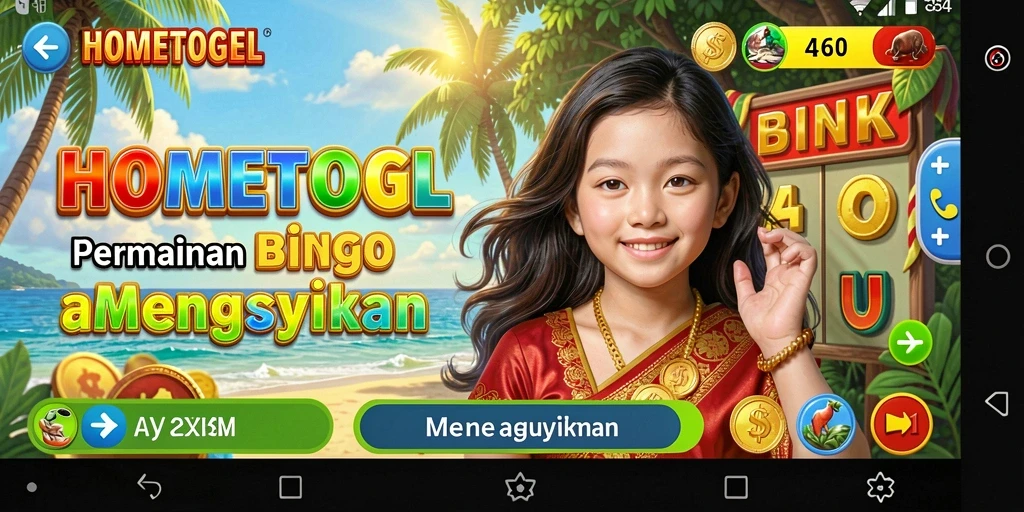 Gameplay HOMETOGEL yang menegangkan dan seru dalam permainan Bingo.