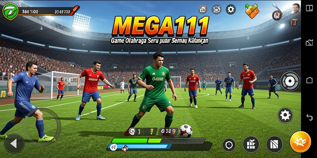 Tampilan menarik dari gameplay olahraga dalam MEGA111.
