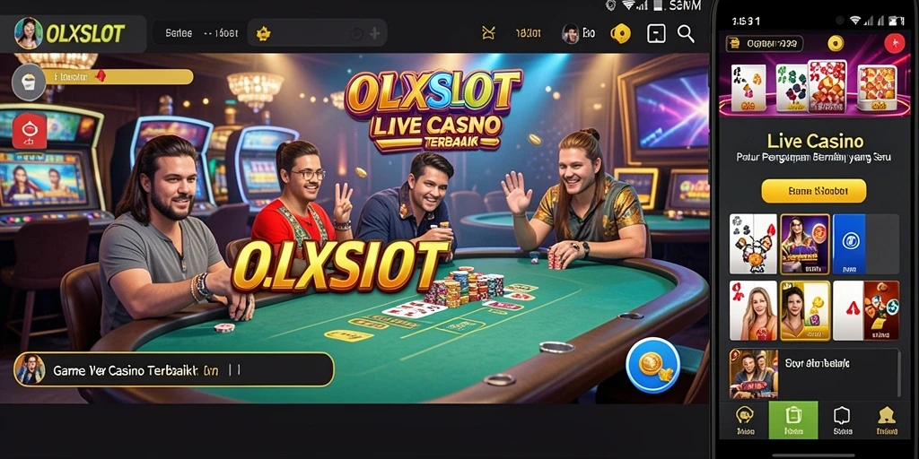Screenshot gameplay OLXSLOT menampilkan dealer profesional dan suasana Live Casino yang menarik.