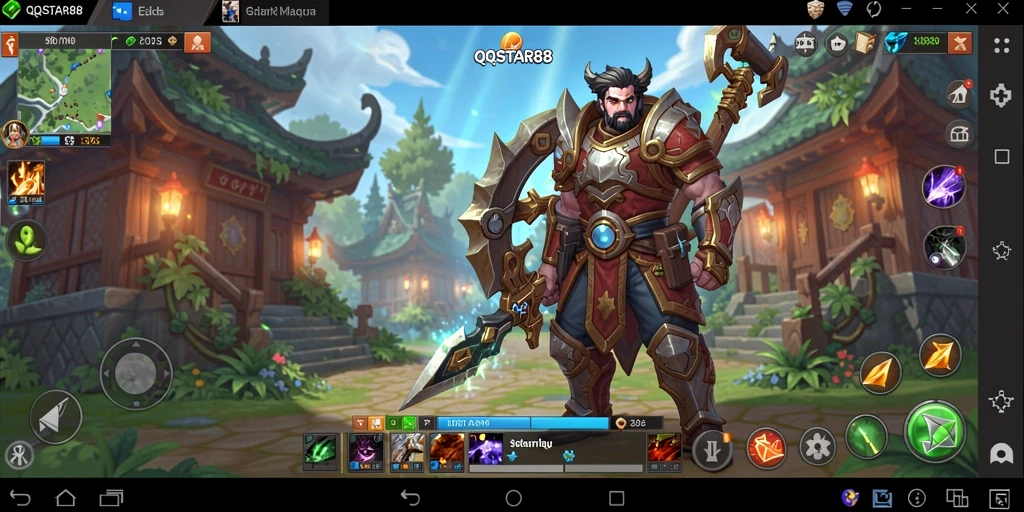 Screenshot gameplay <strong>QQSTAR88</strong> menunjukkan aksi seru dalam pertempuran MMORPG.