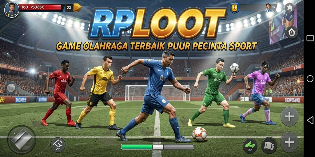 Tangkapan layar utama RPLOOT dengan aksi gameplay olahraga yang mendebarkan.