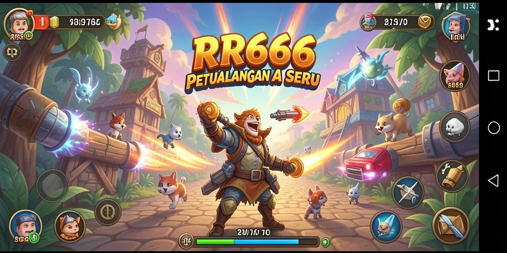 Screenshot gameplay RR666 menampilkan aksi seru dalam permainan Arcade.