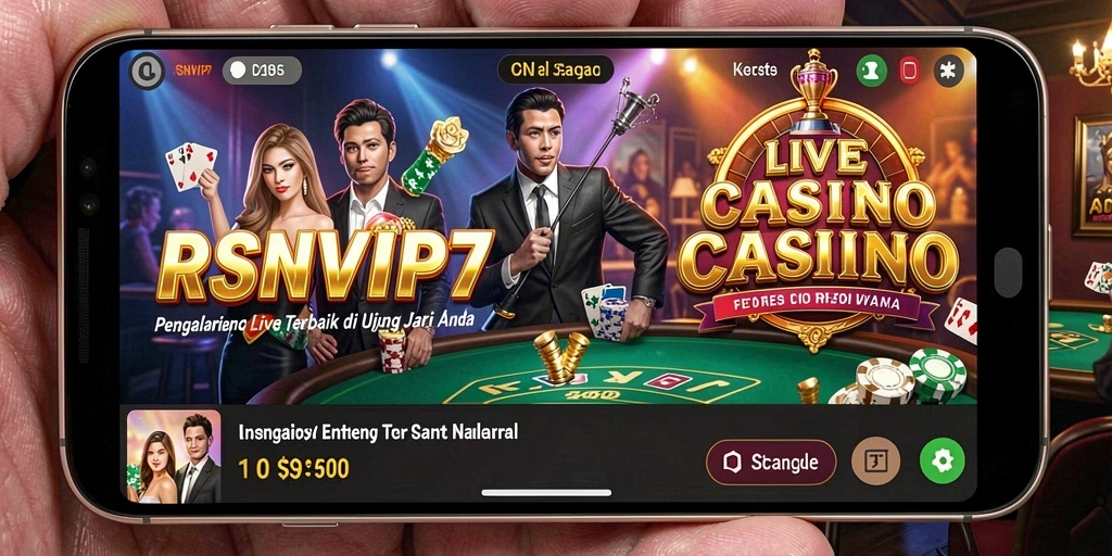 Tampilan menarik gameplay Live Casino di RSNVIP7.