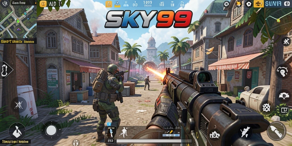 Tangkapan layar gameplay SKY99 yang menegangkan dan penuh aksi.