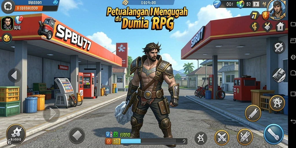 Tampilan gameplay SPBU77 yang menakjubkan dan mendebarkan.