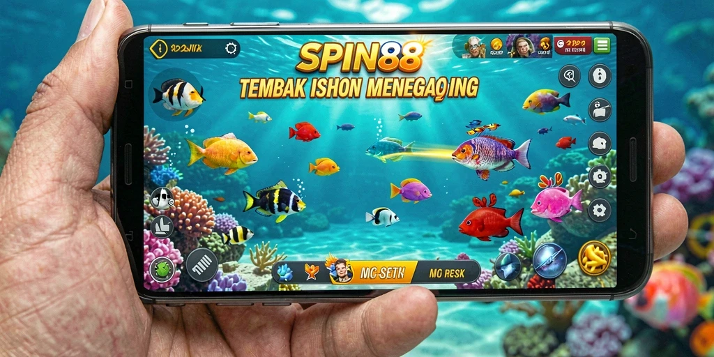 Gameplay SPIN88 dengan aksi menembak ikan yang seru.