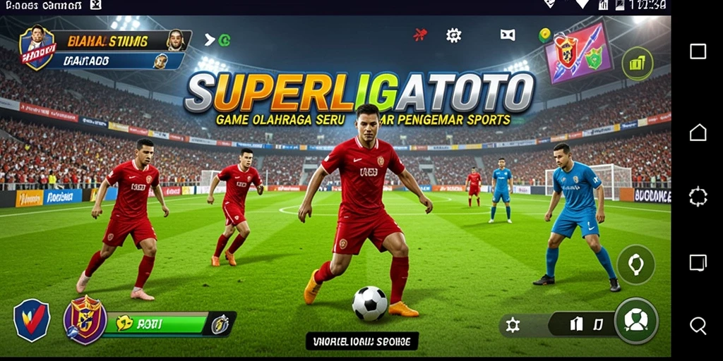 Tampilan gameplay SUPERLIGATOTO yang menarik dan dinamis.