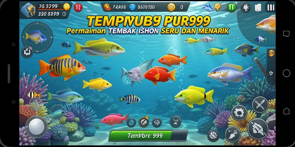 Gameplay TEMPUR99 yang mengasyikkan saat menembak ikan.
