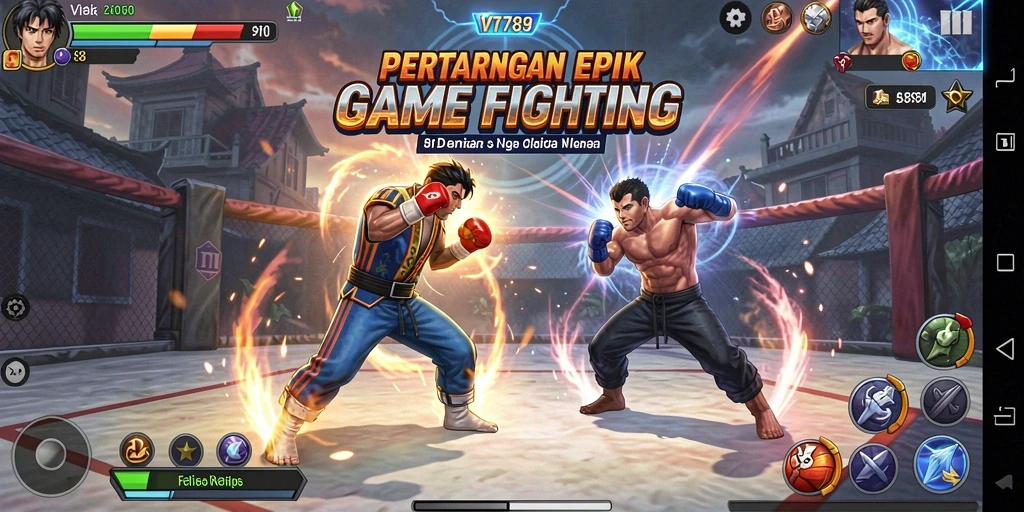 Screenshot VT789 menampilkan aksi pertarungan yang seru dan karakter yang menawan.