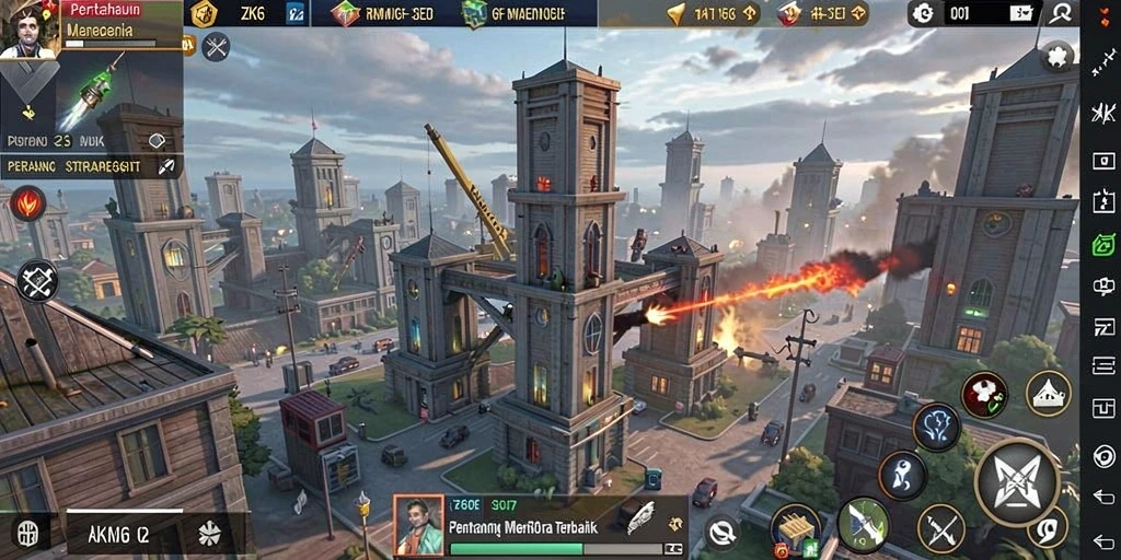 Tangkapan layar ZK6 menampilkan aksi mendebarkan dalam gameplay Tower Defense.